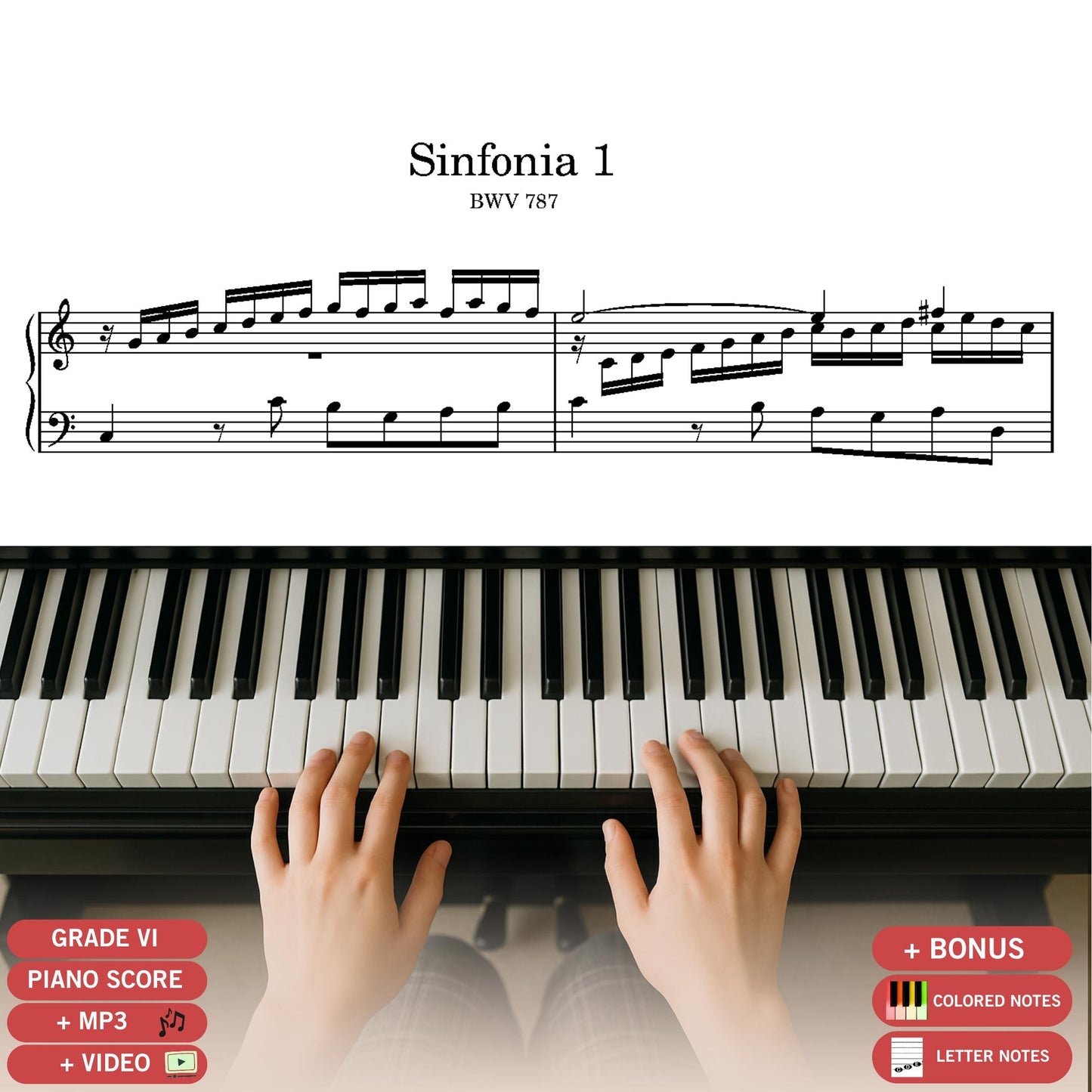 Sinfonias – Johann Sebastian Bach | Grade 6 Digital Piano Scores PDF Download