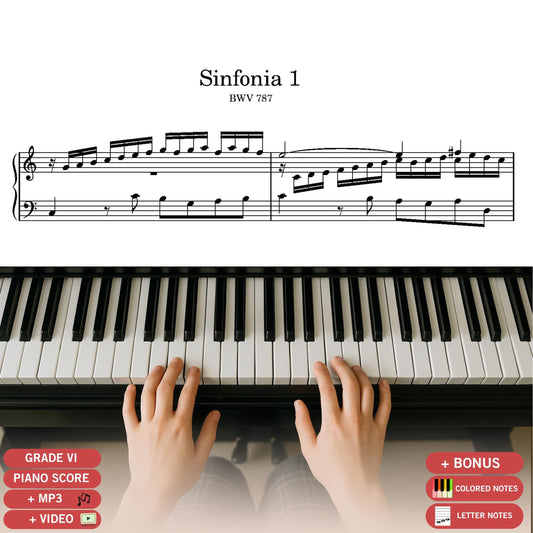 Bach Sinfonias Sheet Music – Complete Three Part Sinfonias BWV 787 to 801 | Grade 6 Piano