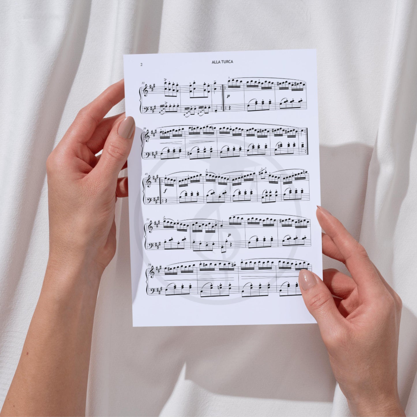Alla Turca (Turkish March) by Mozart - Grade 6 - Advanced Piano Sheet Music with Fingerings