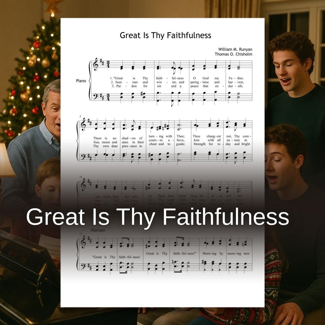 Great Is Thy Faithfulness | SATB Choir Sheet Music Printable Church Music PDF