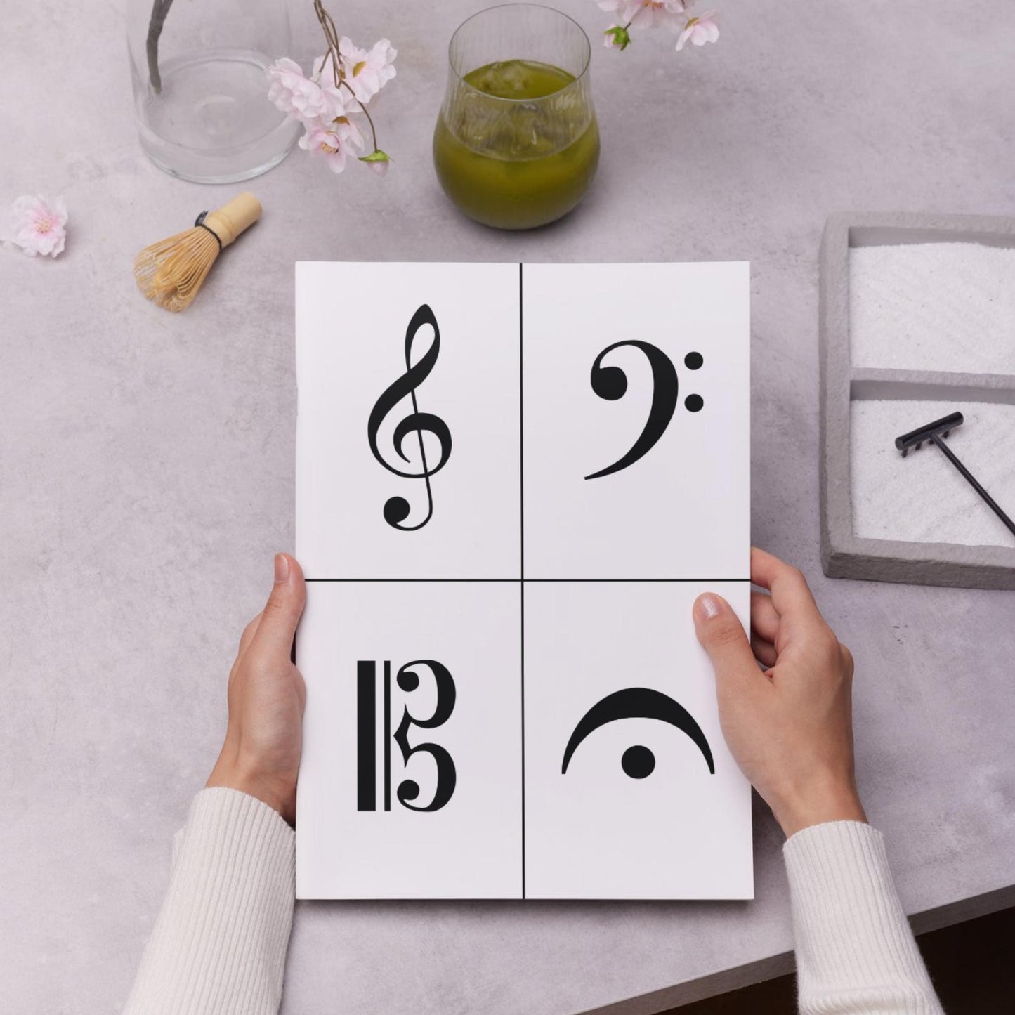 Clean, minimalist music symbol cards for fast lesson prep, print, cut, and teach within minutes, front/back layout for definitions or translations, includes dynamics from pianissimo to fortissimo, staccato dots, tenuto lines, slurs, ties, and repeat barlines, optimized for A4 home or school printers.Studio-ready Musical Terms Flash Cards set, versatile PNGs for slide decks plus printable PDF, covers Italian terms (adagio, moderato, presto), articulation, rests, and time signatures, ideal