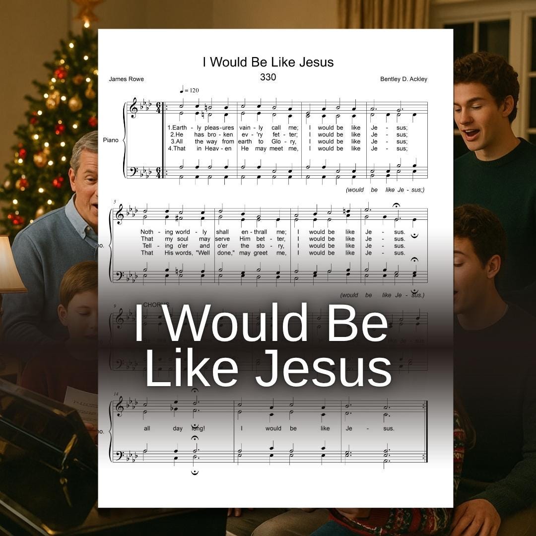 I Would Be Like Jesus | Sacred Hymn PDF SATB Choir Sheet Music with Piano