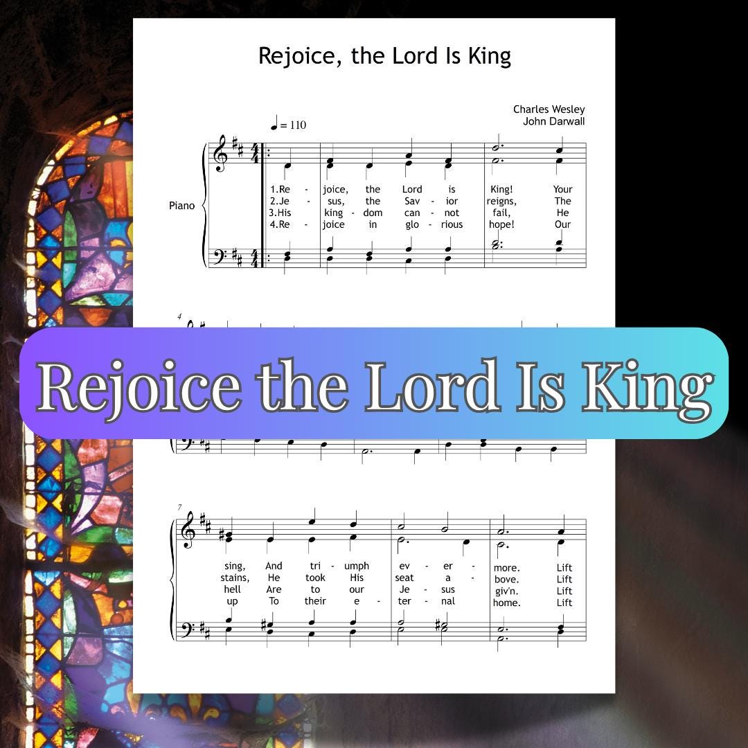Rejoice The Lord Is King | Color Coded Notes & Printable Hymn PDF