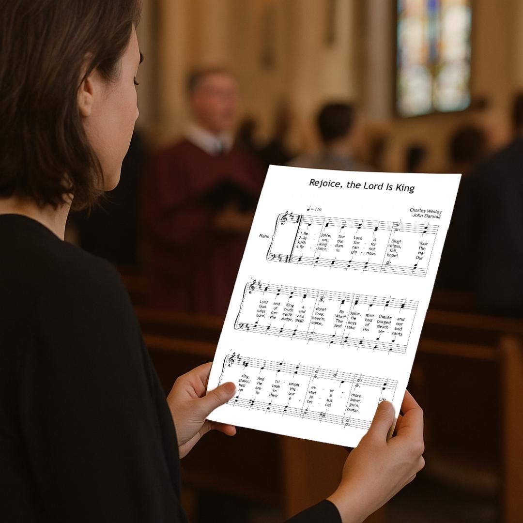 Rejoice The Lord Is King | Color Coded Notes & Printable Hymn PDF