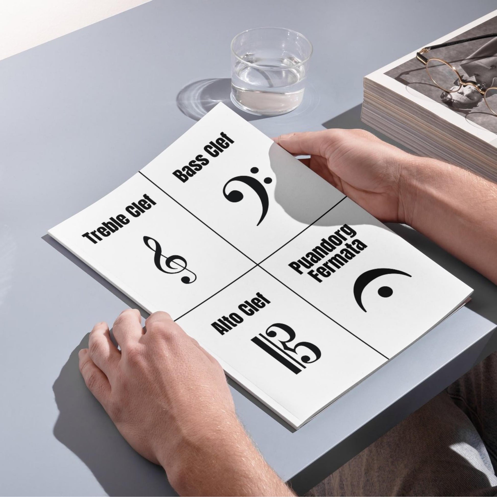 Piano teacher toolkit: Musical Symbols Flash Cards as tablet-friendly PNGs and a print-ready A4 PDF, great for on-screen teaching, Zoom lessons, and smartboard display, featuring clefs, ledger lines, dynamics, and articulation marks to support theory review and aural training.

Beginner to advanced music theory flash cards, instant digital download with high-resolution PDF and individual PNG files, includes common time and cut time, simple and compound meter examples, accent types, and tempo