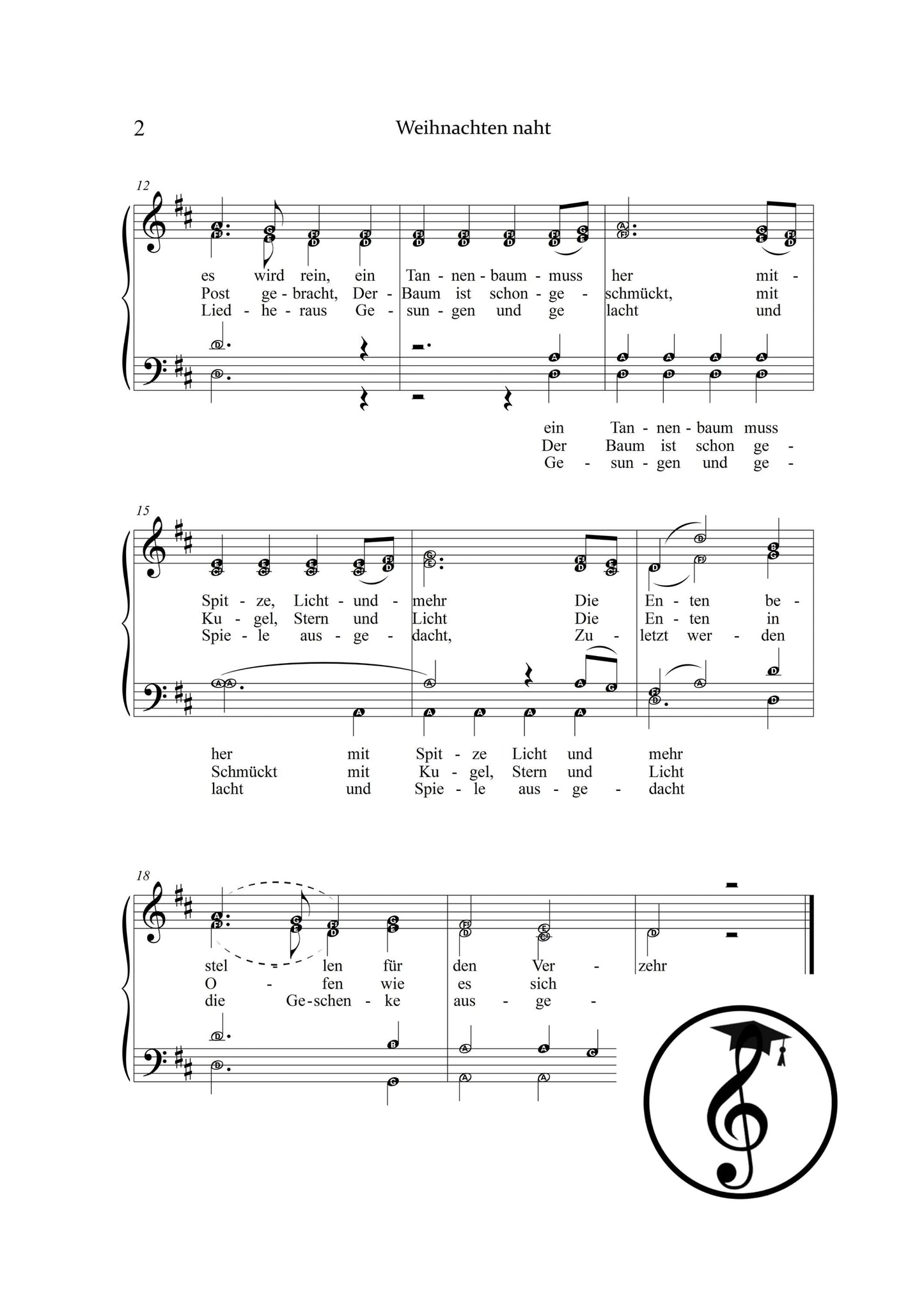 Weihnachten naht (Joy to the World) by Georg Friedrich Händel downloadable piano and vocal score PDF shown in a print-ready layout with German lyrics and clear musical notation, ideal for choirs, solo singers, and accompanists during Advent and Christmas.