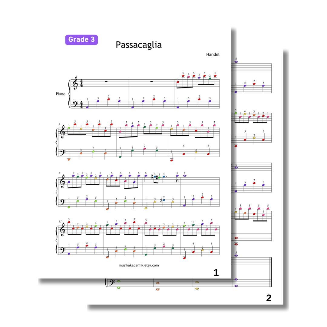 Passacaglia - Handel and Halvorsen | Grade 3 Easy Baroque Piano Music PDF & Video Download