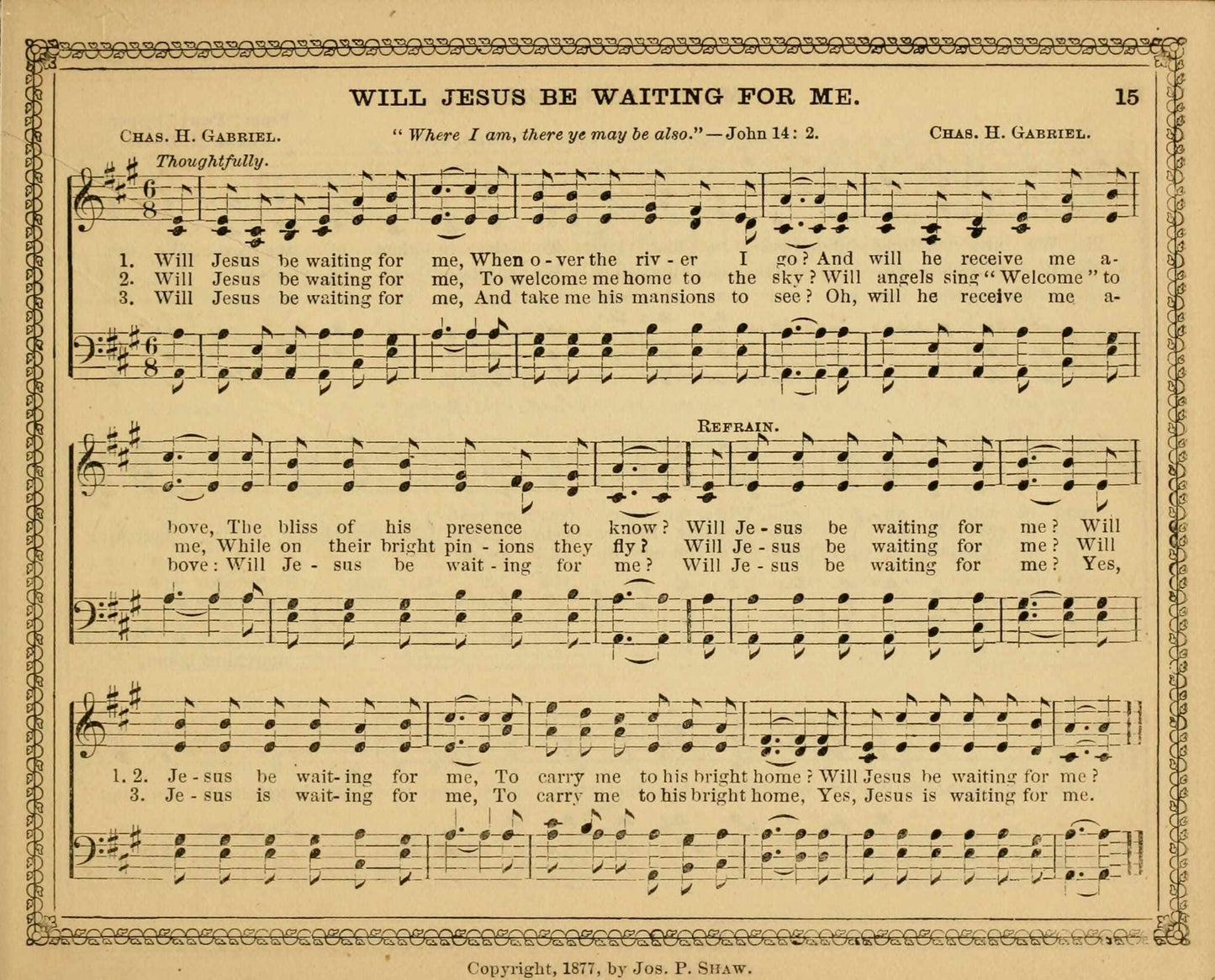 Jesus Will Be Waiting - W. T. Sumner | Vintage Gospel Hymn SATB Sheet Music PDF Download