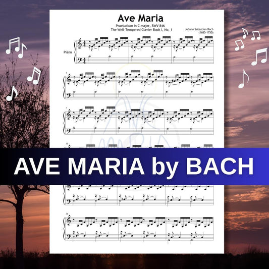 Ave Maria – Johann Sebastian Bach | Grade 4 Baroque Piano Sheet PDF Prelude BWV 846