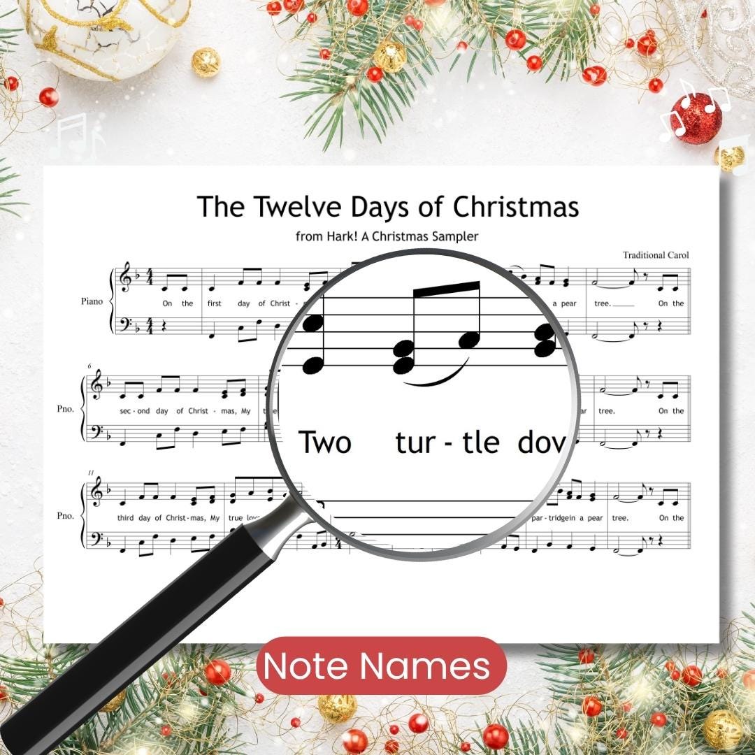 Twelve Days Carol Sheet | Grade 5 Holiday Piano Sheet PDF Download Intermediate Piano Solo