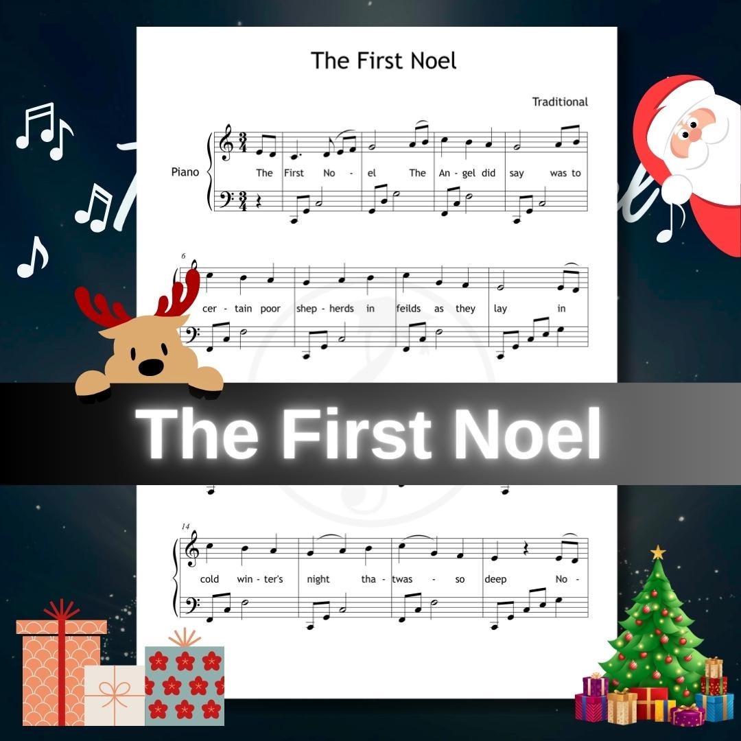 The First Noel | Easy Christmas Carol Sheet PDF Video Lesson