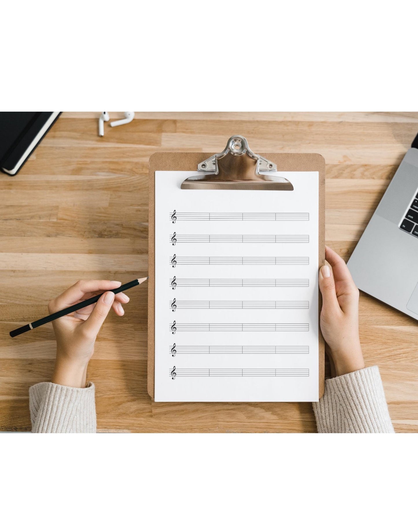 Printable Music Manuscript Paper – A4 Staff Sheets with Treble & Bass Clef PDF Download