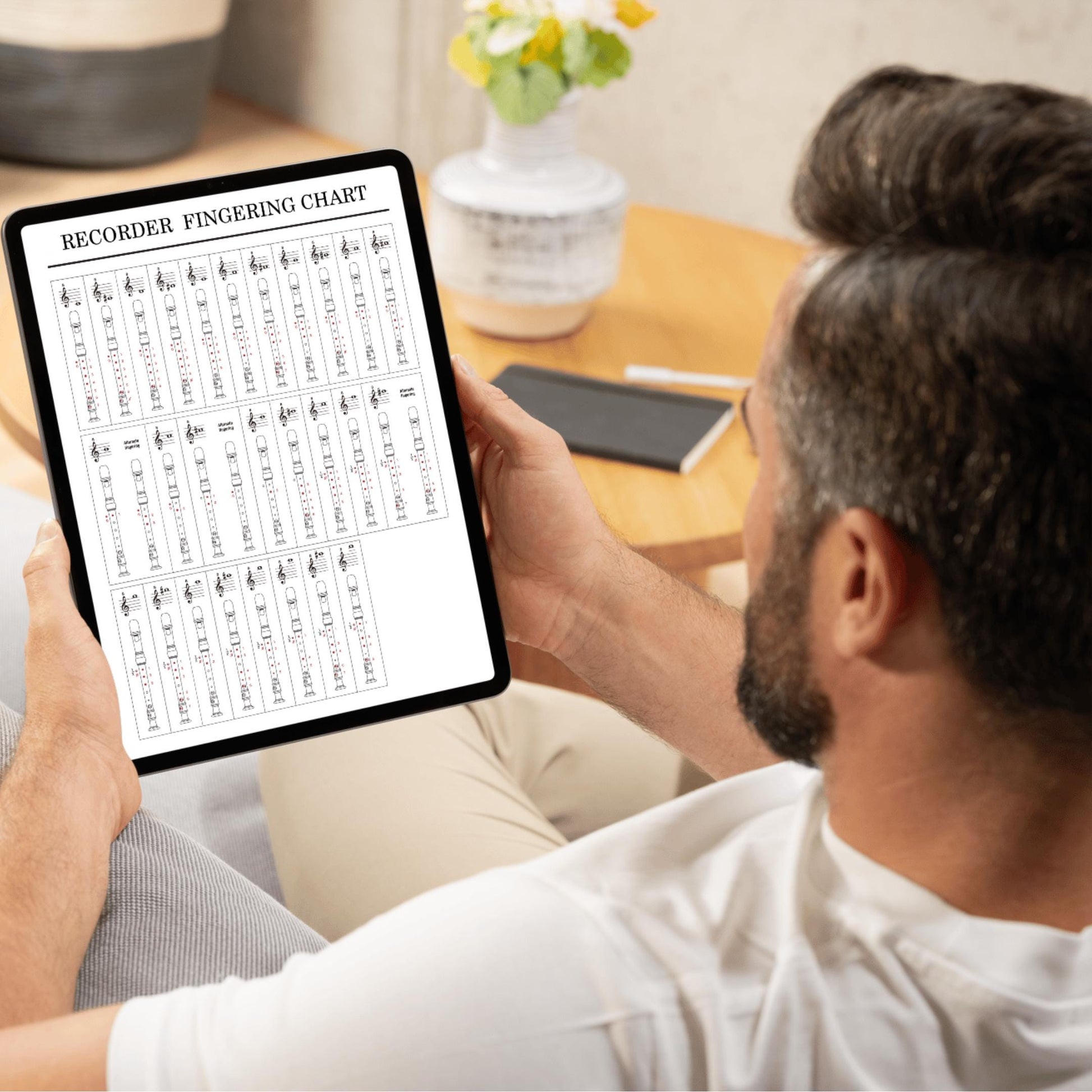 Recorder Fingering Chart for Kids beginner-friendly resource, instant digital download in PDF and PNG, designed to be printed in multiple sizes or viewed on screens, helping students recognize recorder fingerings easily during lessons and practice.

Recorder Fingering Chart for Kids digital teaching poster, single-page recorder note chart created for classrooms and private lessons, easy-to-read format that builds confidence in young learners and supports music teachers with a reliable visual ai