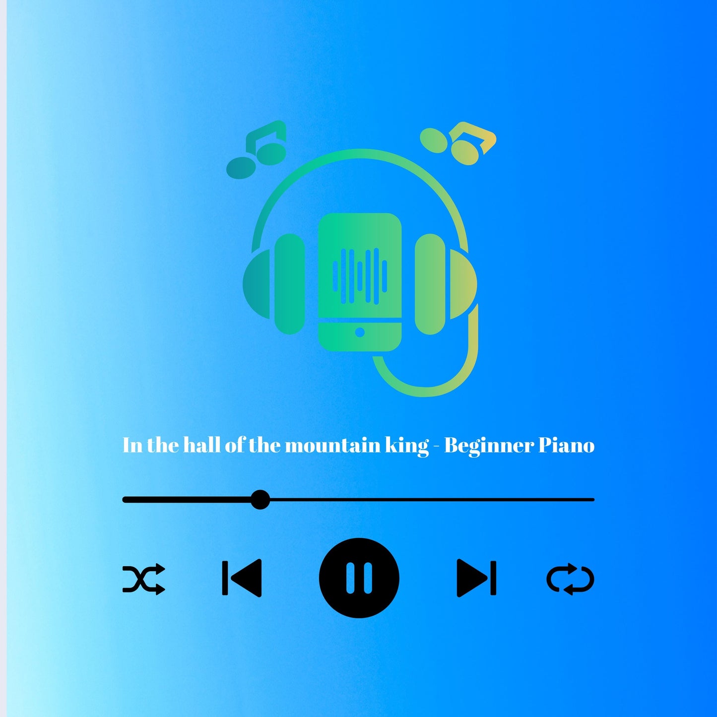 In the Hall of the Mountain King – Very Easy Piano Sheet Music (Digital Download with Finger Numbers)