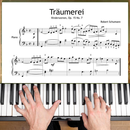 Traumerei Op. 15 No. 7 - Robert Schumann | Grade 3-4 Easy Piano PDF Printable