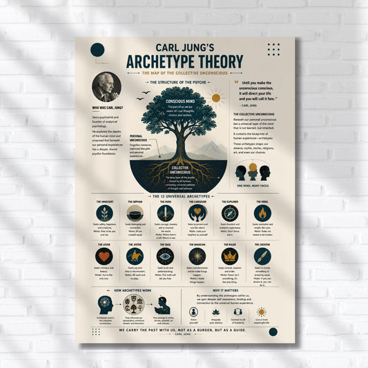 a poster on a brick wall with a tree
