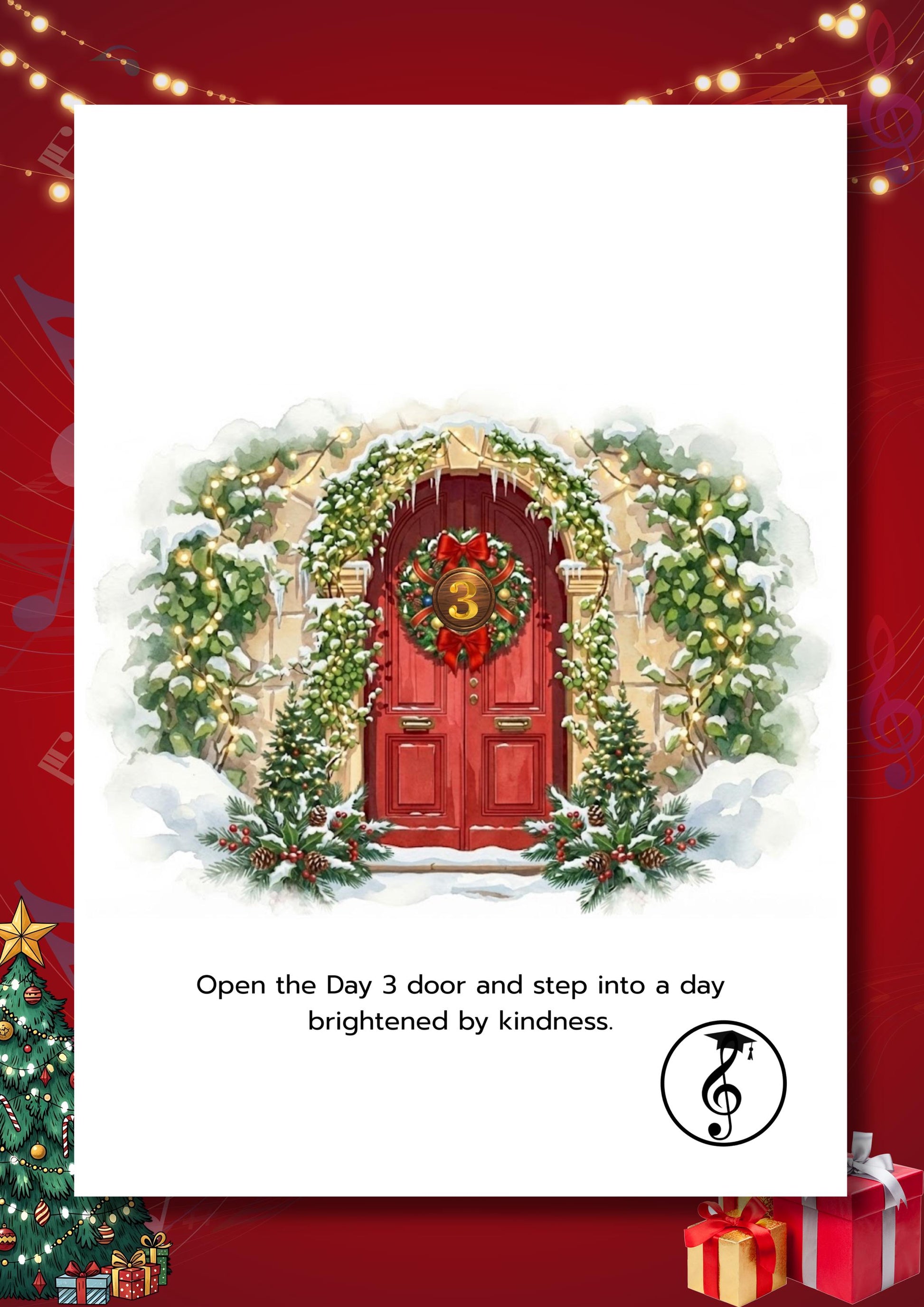Advent Piano Calendar printable children’s Christmas piano book featuring bright color-coded notes, Advent stories, illustrated pages, and right-hand-only music suitable for ages 3–15. Santa Claus Is Coming to Town, Silver Bells, White Christmas, Christmas Time Is Here, We Wish You a Merry Christmas, Carol of the Bells, The First Noel, Adeste Fideles, For All the Saints, How Great Thou Art, O Holy Night, Once in Royal David’s City, Away in a Manger, What Child Is This, Silent Night