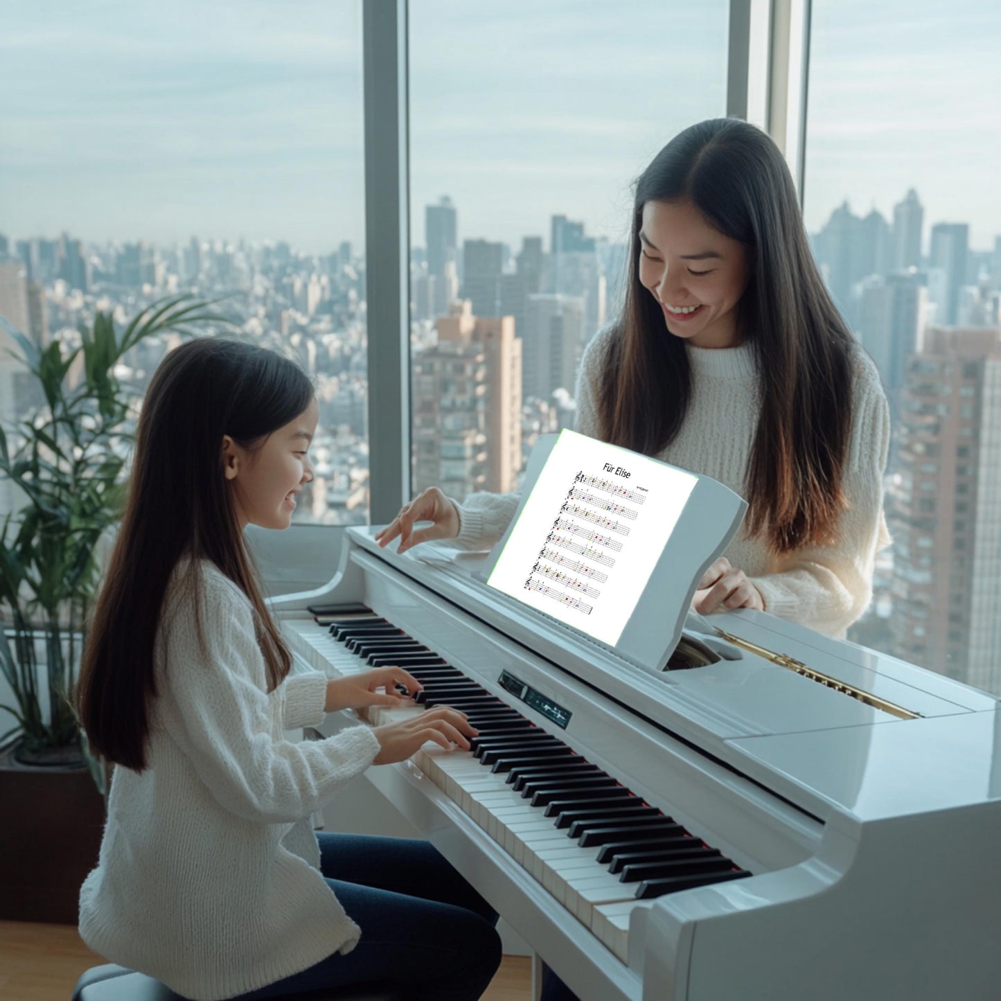 Für Elise - Grade 0 Simplified Beginner Piano Sheet | Easy Beethoven Music PDF | Color Notes + Finger Numbers + MP3 + MP4 Video For Elise