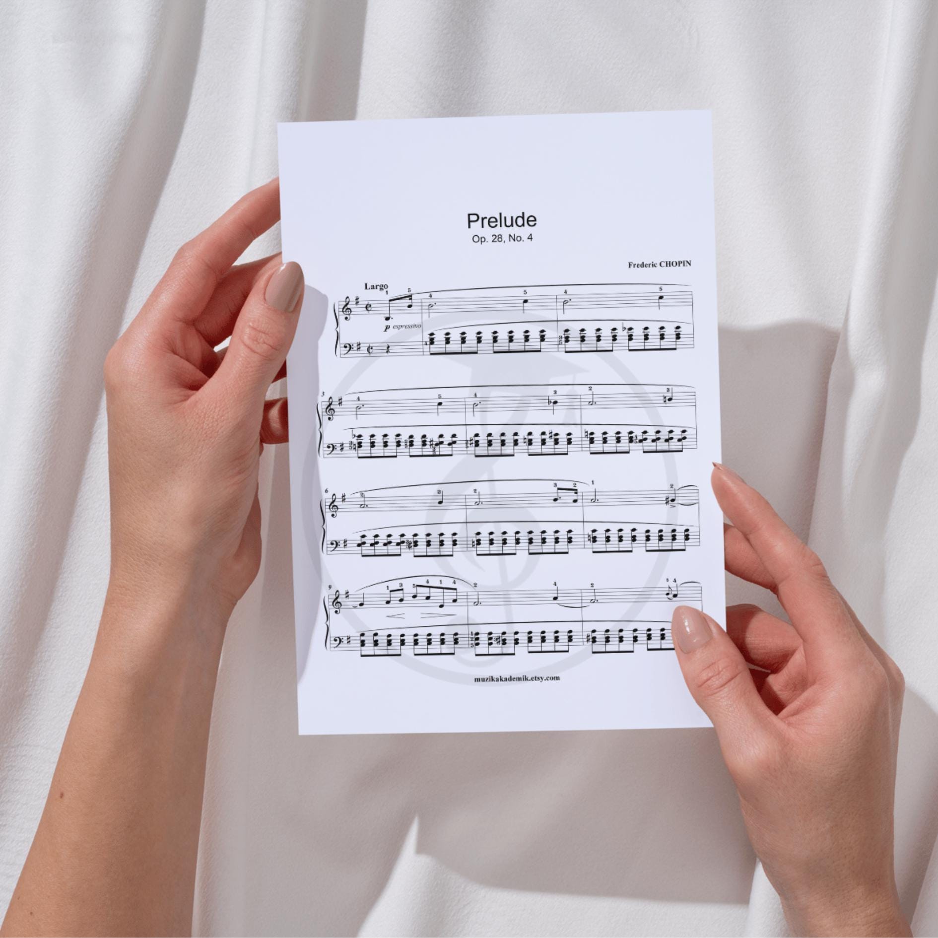 Chopin - Prelude Op. 28 No. 4 - Grade 6 - Advanced Piano Sheet Music with Fingerings - Romantic Classical