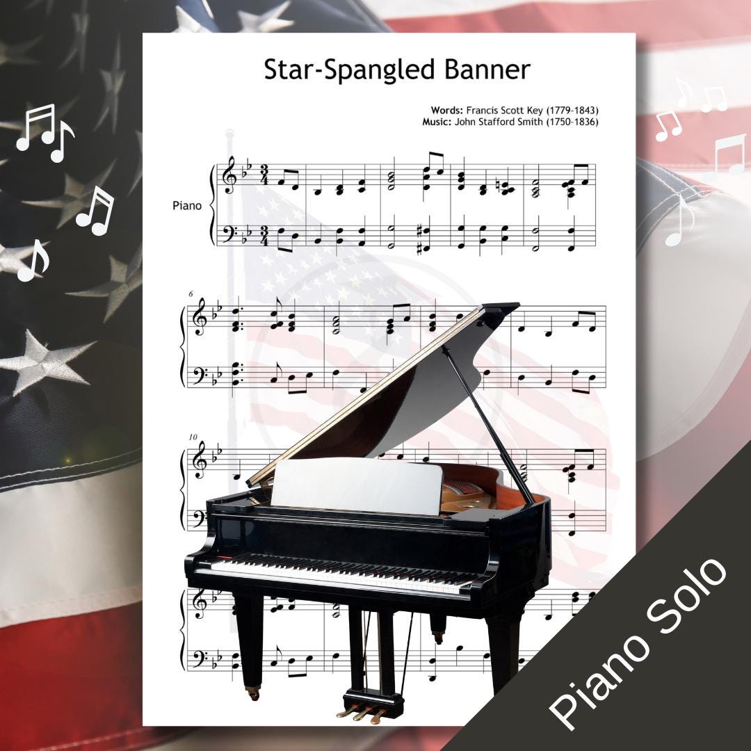 Star-Spangled Banner - 8-in-1 Digital Sheet Music Bundle | Piano, Voice & Instruments PDF | National Anthem USA | independence song