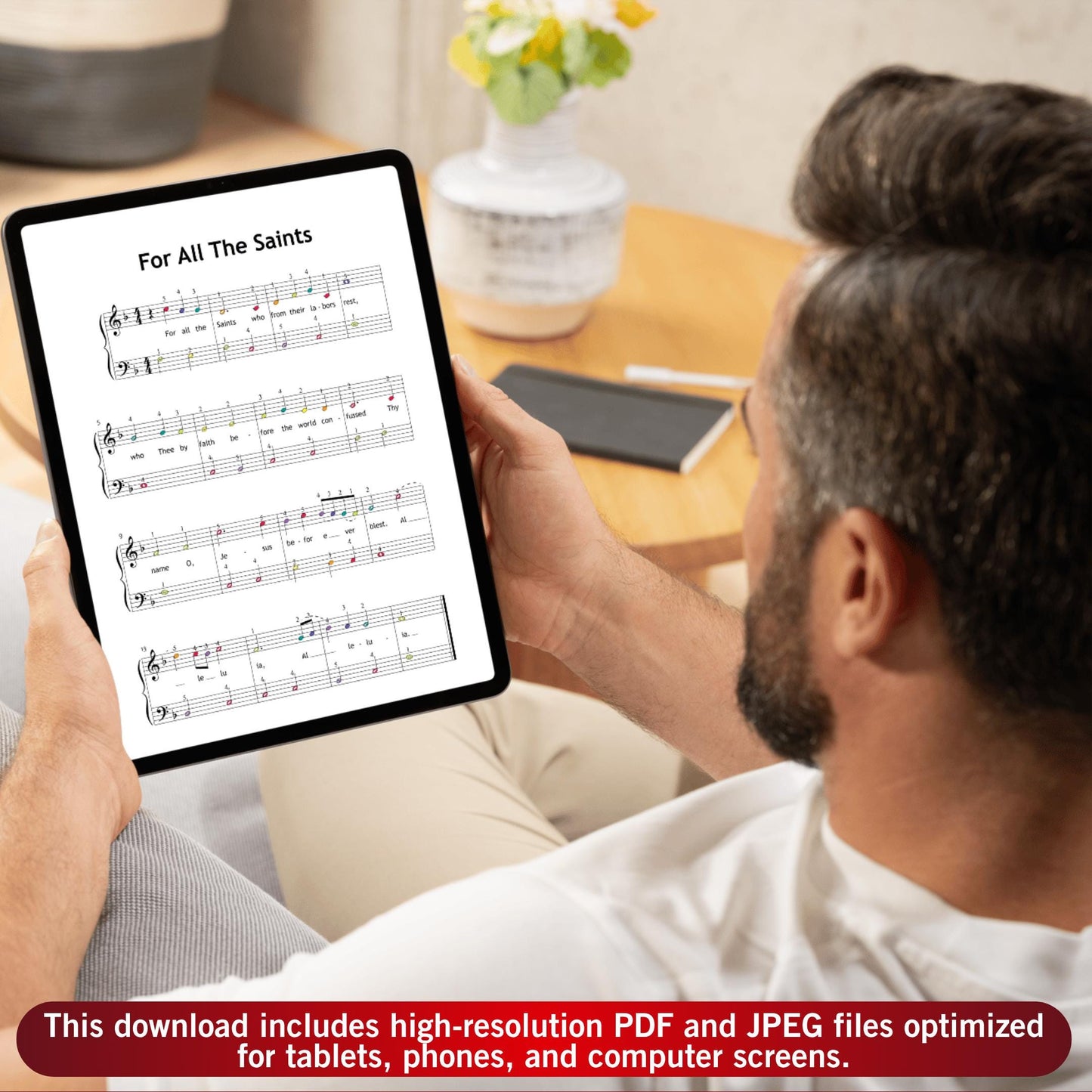 For All the Saints by W. Walsham How and Vaughan Williams beginner piano sheet music PDF provides a tidy Grade 1 layout with lyrics, gentle rhythms and steady pacing suited for printed binders or tablet viewing.
