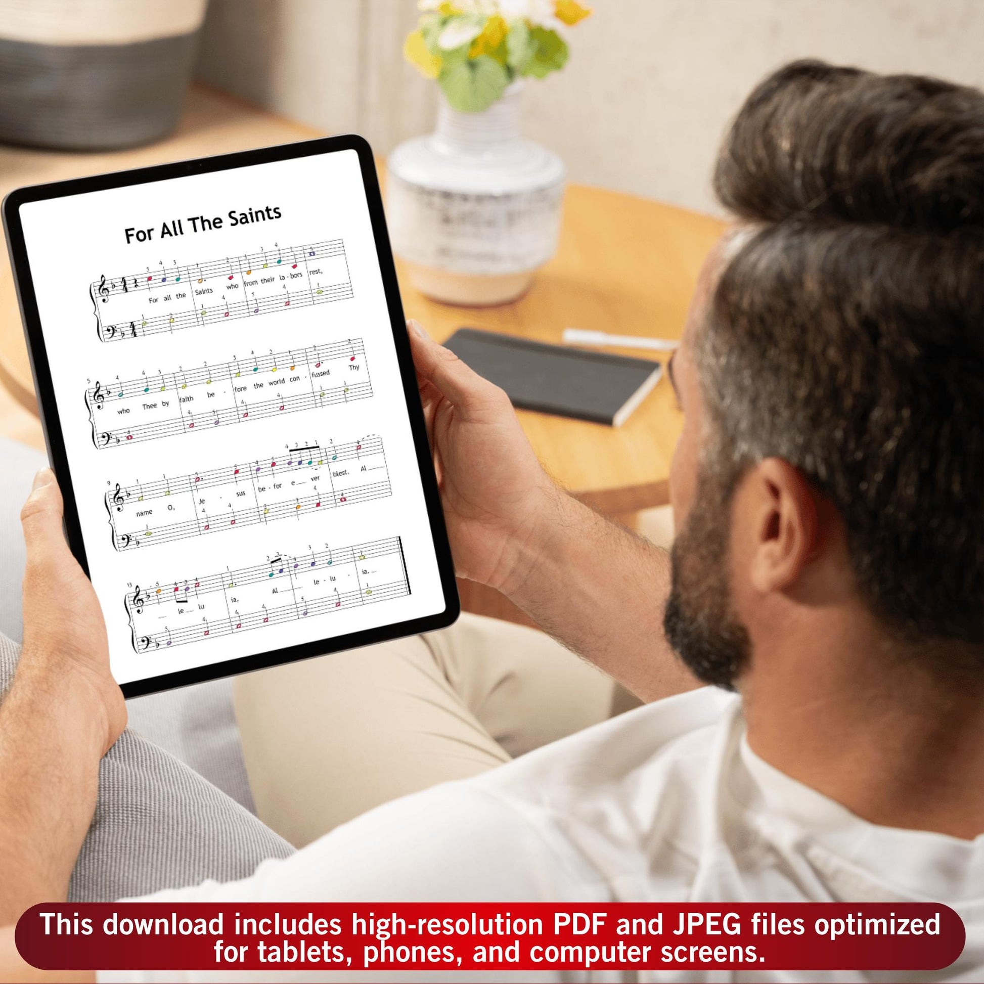 For All the Saints by W. Walsham How and Vaughan Williams beginner piano sheet music PDF provides a tidy Grade 1 layout with lyrics, gentle rhythms and steady pacing suited for printed binders or tablet viewing.