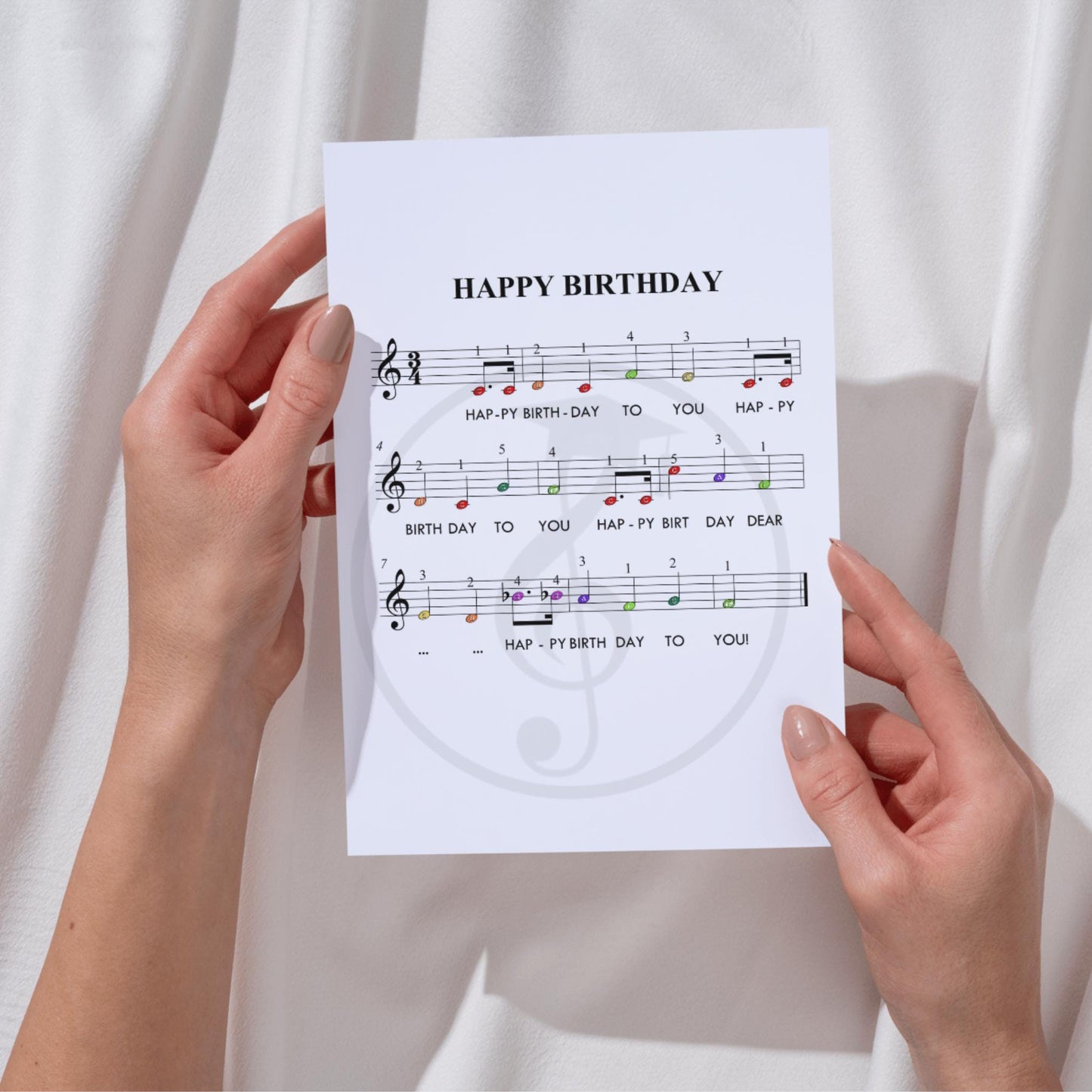 Happy Birthday | Very Easy Piano Sheet Music | with Colorful Notes | and Finger Numbers for Beginners | (Grade 0)