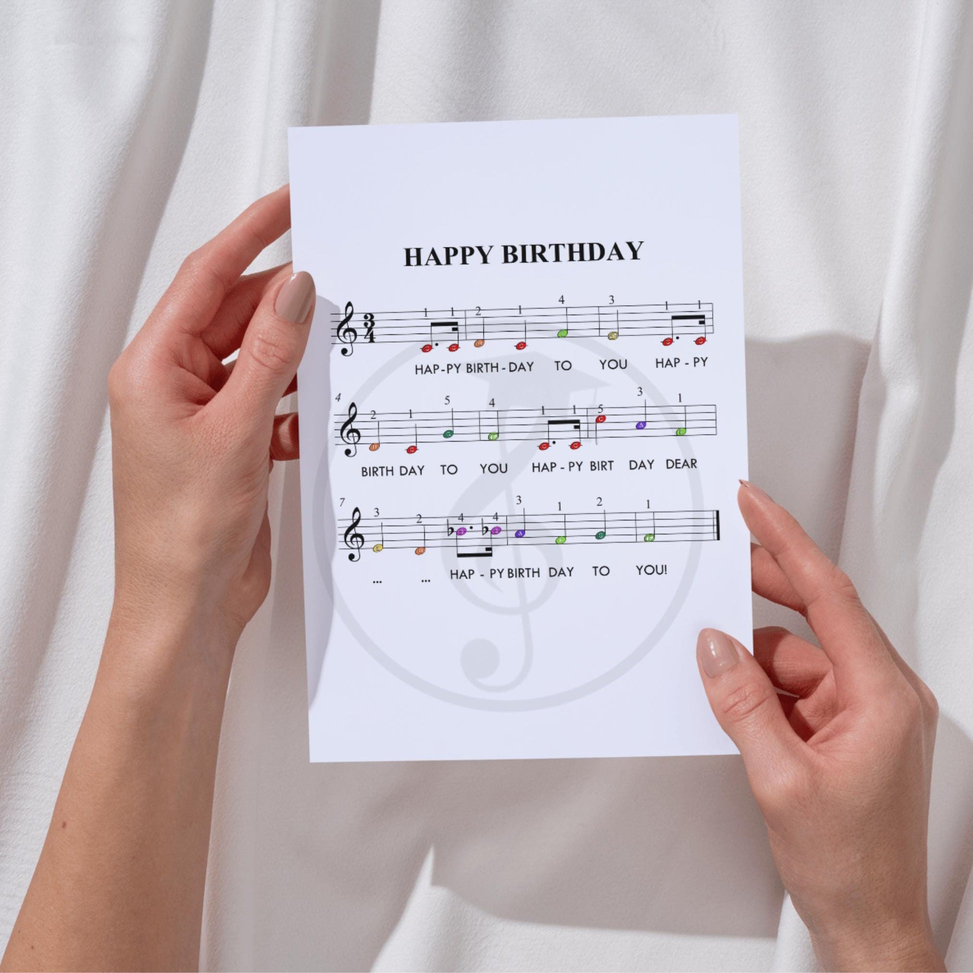 Happy Birthday | Very Easy Piano Sheet Music | with Colorful Notes | and Finger Numbers for Beginners | (Grade 0)
