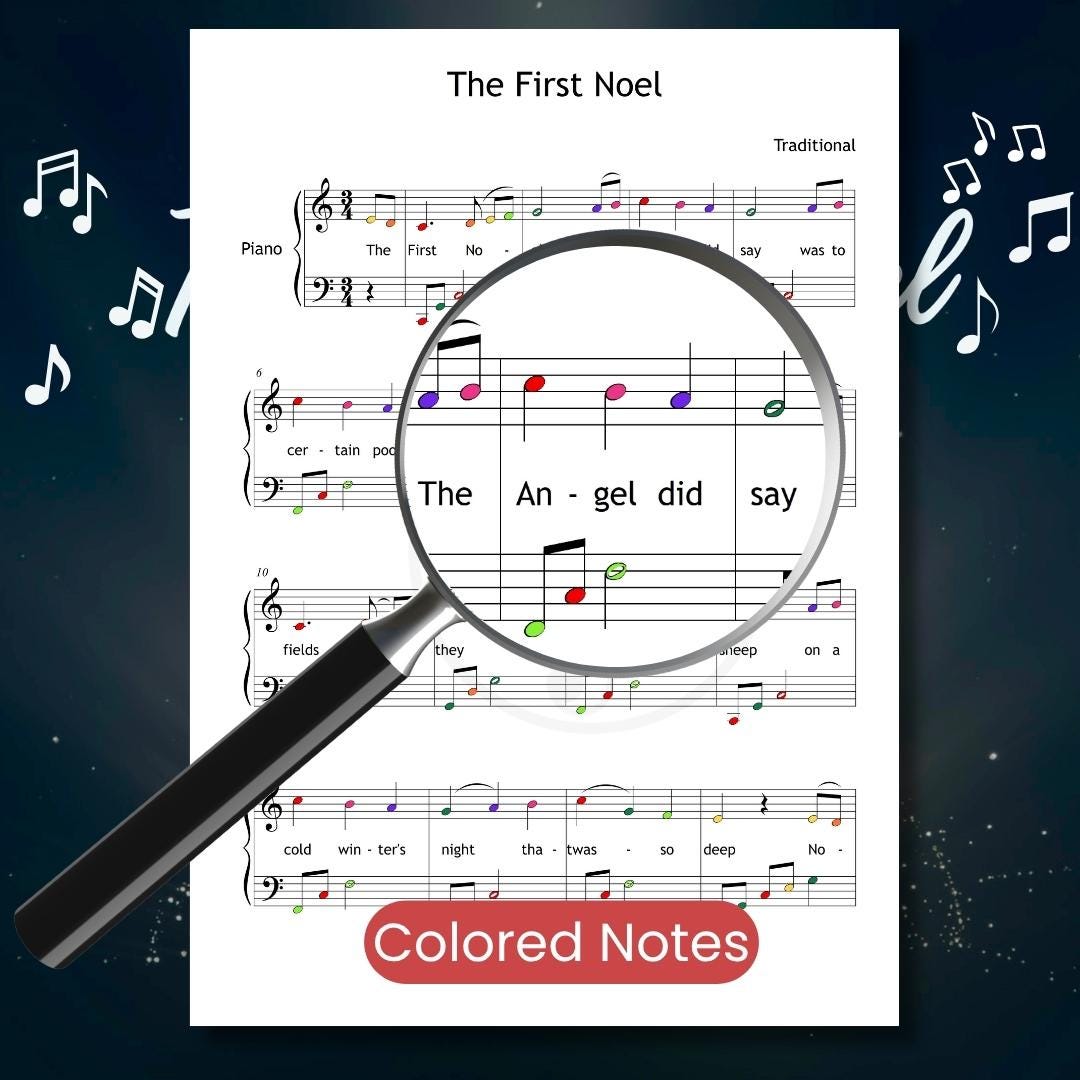 The First Noel | Easy Christmas Carol Sheet PDF Video Lesson