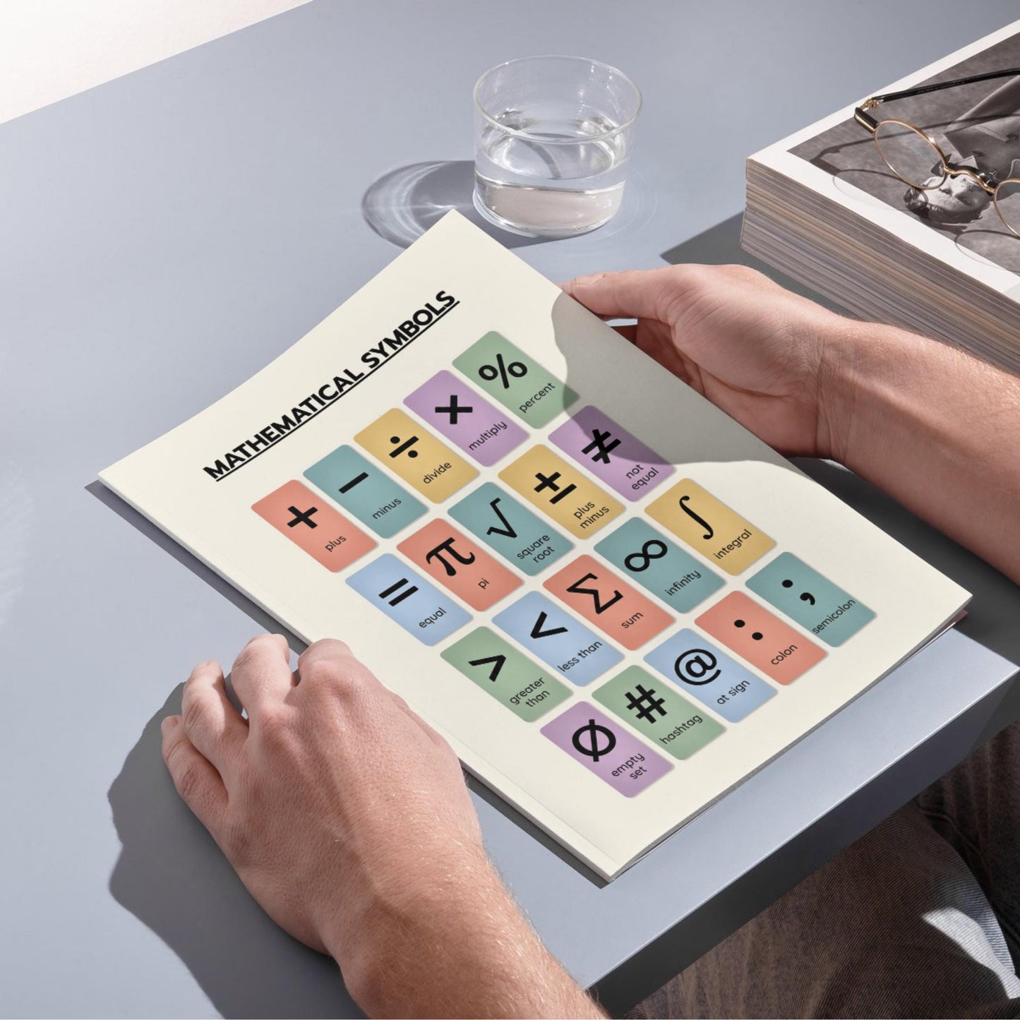 Mathematical Symbols Chart – Colorful Math Operators and Notation Poster | Printable Math Reference PDF