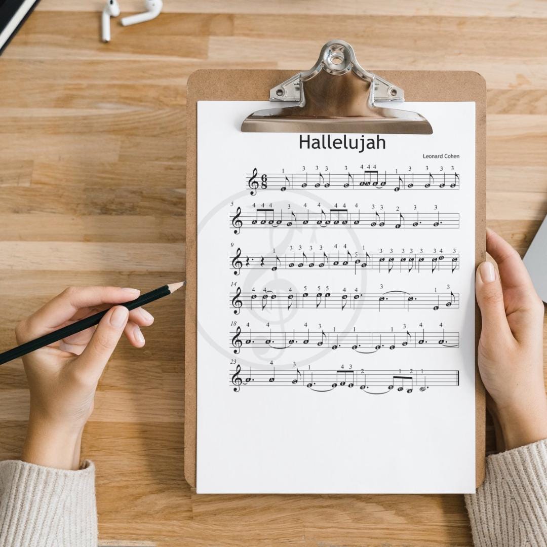 Hallelujah - Grade 0 Easy Christmas Piano Music PDF